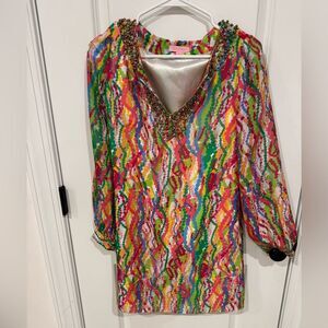 Lilly Pulitzer Seamus Dripping Jewels Multicolor Dress
